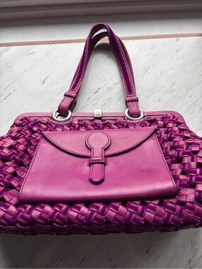 Bottega Veneta Purple Intrecciato Limited Edition Leather Tote Handbag